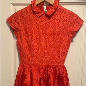 Red vintage westway miss of Dallas dress, size S